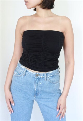 Y2K BLACK TUBE TOP