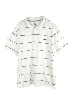 Vintage Nike Poloshirt in White XXL
