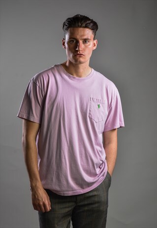 1990S POLO RALPH LAUREN CREWNECK COTTON POCKET TEE