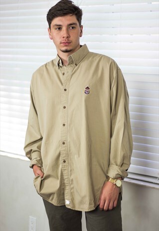VINTAGE CHAPS RALPH LAUREN SHIRT LOGO 90S XL 14.1