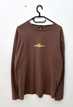 Vintage Quiksilver brown long sleeve T-shirt XL 