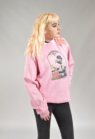 VINTAGE BABY PINK COLLARED SWEATER