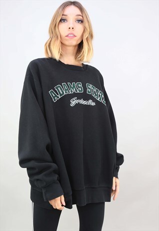 VINTAGE 90S OVERSIZED BLACK ADAM STATE SWEATSHIRT