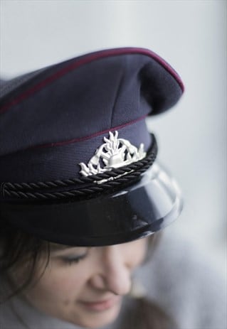 VINTAGE 1970'S VINTAGE BLUE FESTIVAL ARMY HAT