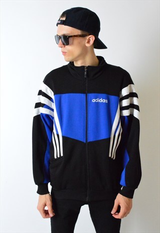 VINTAGE 90S COLOUR BLOCK ADIDAS BOMBER JACKET