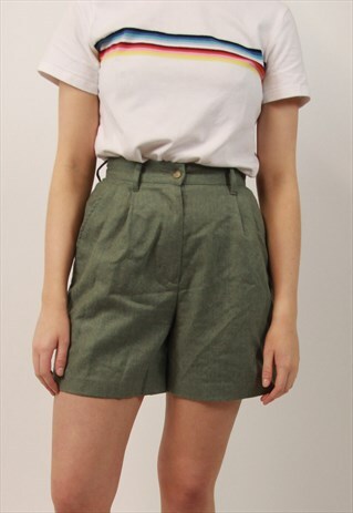 VINTAGE HIGH WAISTED TAILERED SHORTS