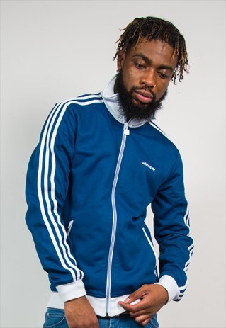 ADIDAS 90'S BLUE TRACKSUIT JACKET TOP