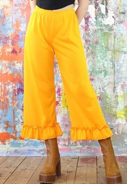 Trousers with Frills in Sunshine Gold