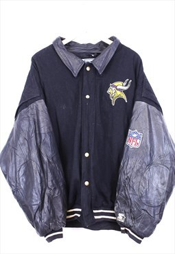 Vintage NFL Vikings Bomber Jacket Varsity With Sports Patch