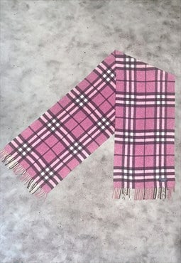 Vintage Early 00s Nova Check Lambswool Iconic Burberry Scarf