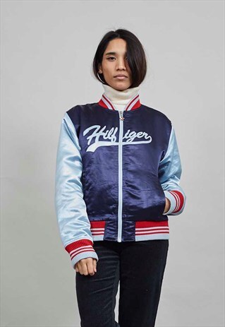 VINTAGE SATINE TOMMY HILFIGER OVERSIZED BOMBER JACKET
