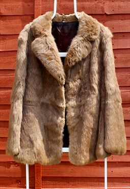 Real Coney Fur Coat / Jacket , Vintage.