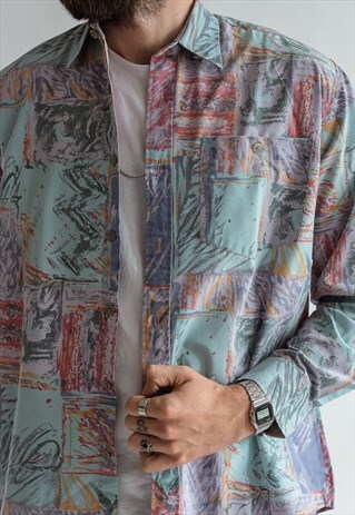 VINTAGE 90S MULTICOLOR SHIRT IN LONG SLEEVE