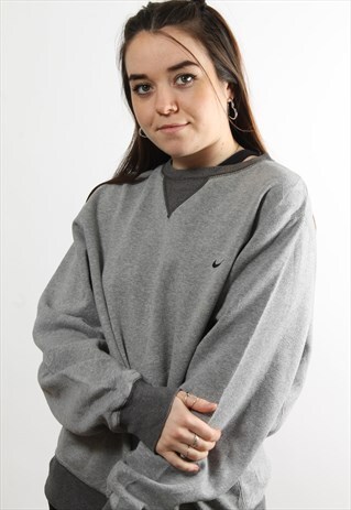 VINTAGE NIKE GREY REVERSE WEAVE SWEATER