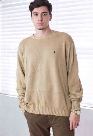 VINTAGE POLO RALPH LAUREN SWEATER JUMPER LOGO 90S M 21