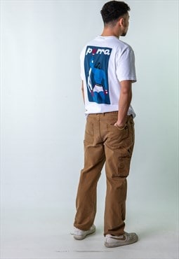 Beige Tan 90s Dickies  Cargo Skater Trousers Pants Jeans