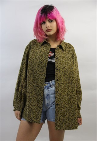 VINTAGE 90'S PATTERNED HEAVY SHIRT