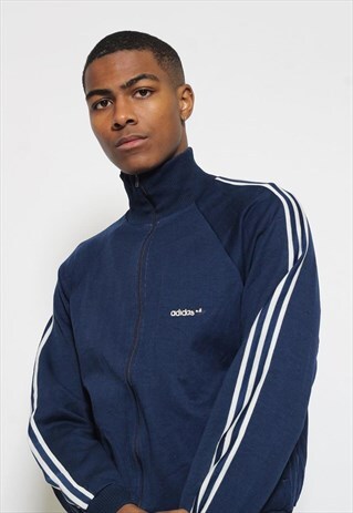 VINTAGE ADIDAS TRACK JACKET BLUE