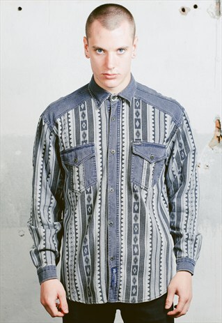 VINTAGE AZTEC DENIM SHIRT