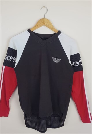 VINTAGE ADIDAS ORIGINALS LONG SLEEVE T-SHIRT BLACK