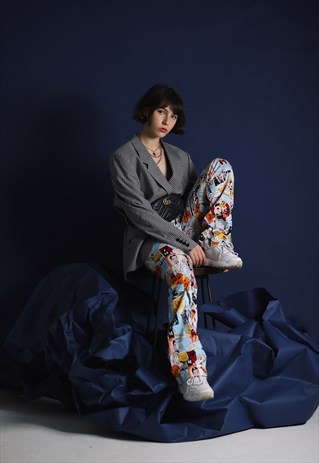 VINTAGE PRINTED COMIC TROUSERS