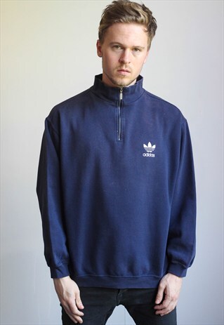 VINTAGE ADIDAS HALF ZIP SWEATSHIRT