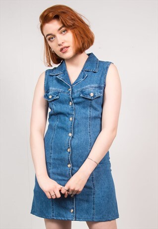 VINTAGE 90'S DENIM MINI DRESS