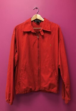 Vintage YSL Harrington Jacket Red Cotton Zip 