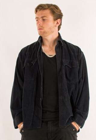 VINTAGE 90S PURPLE HEAVY CORDUROY SHIRT