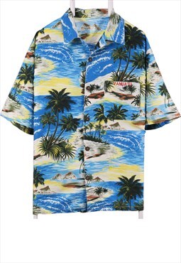 Vintage 90's Van Heusen Shirt Hawaiian Pattern Short Sleeve