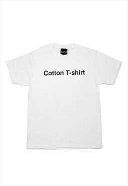 White cotton t-shirt printed cotton t shirt tee unisex y2k
