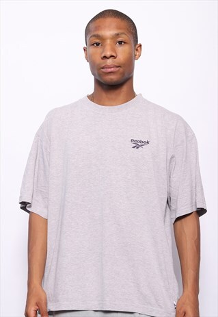 VINTAGE REEBOK LOGO T-SHIRT GREY