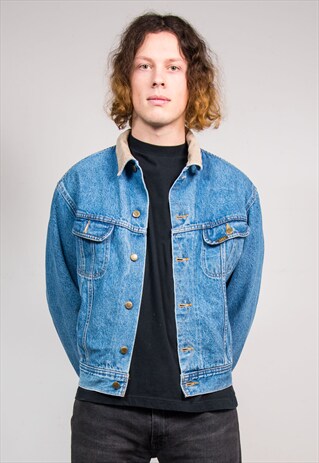 90'S VINTAGE LEE BLUE BLANKET LINED DENIM JACKET