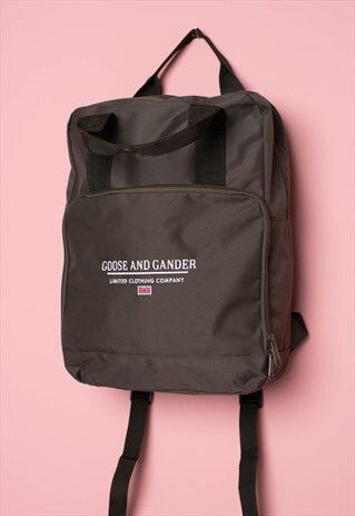 G&G UNISEX OLIVE LTD LOGO TWIN HANDLE BACKPACK