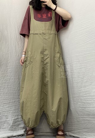 SUMMER GENIE OVERALLS IN KHAKI