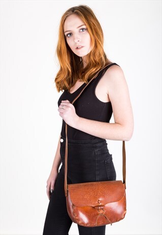 VINTAGE LEATHER SHOULDER BAG, CROSSBODY BAG