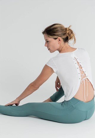YOGA CROP TOP WITH CRISSCROSS STRAP BACK, ALEHLI