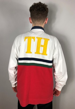 RARE VINTAGE TOMMY HILFIGER SAILING GEAR LONGSLEEVE POLO