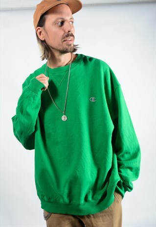 bright green champion hoodie