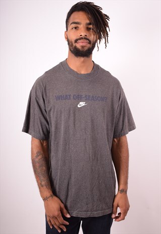 NIKE MENS VINTAGE T-SHIRT TOP XL GREY 90S
