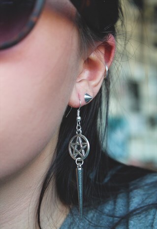 PENTAGRAM SPIKE EARRINGS