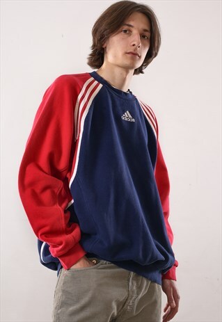 90'S VINTAGE MENS ADIDAS TRAINING CREW NECK SWEATSHIRT