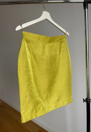 Vintage High Waisted Zucchero Yellow Skirt