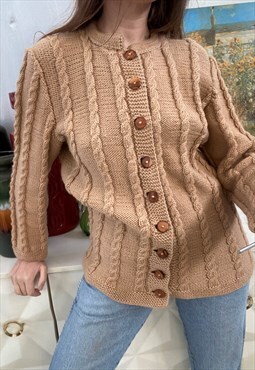 Vintage 60s Mod handmade knit jumper sweater cardigan