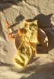 YELLOW TULIP MOTIF EMBROIDERED SOCKS