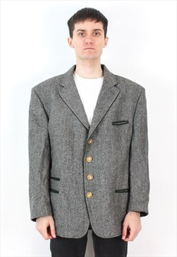 PRESS Wool Blazer Coat Trachten UK 46S Jacket Jager XL