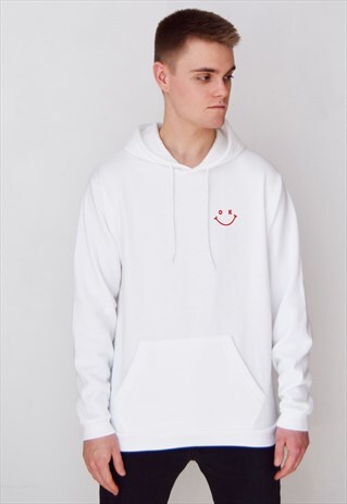 WHITE OK (RED) HOODIE