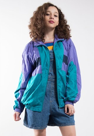 VINTAGE PUMA COLOURBLOCK SHELL TRACKSUIT JACKET