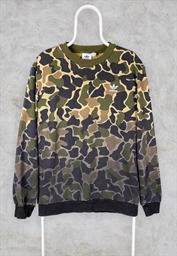 Vintage Adidas Originals Sweatshirt Camouflage Camo Medium