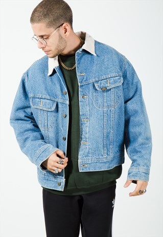 VINTAGE 80S ORIGINAL LEE LINED DENIM JACKET / S2063